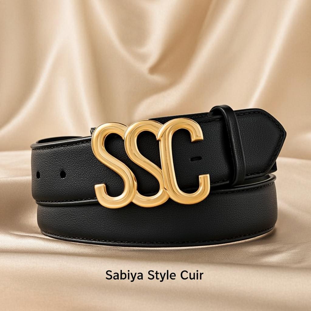 Ceinture SSC — Tressée main, laiton doré, prestige de la maison